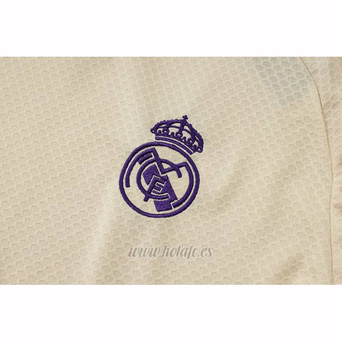 Chandal del Real Madrid Manga Corta 2025-2026 Amarillo - Pantalon Corto